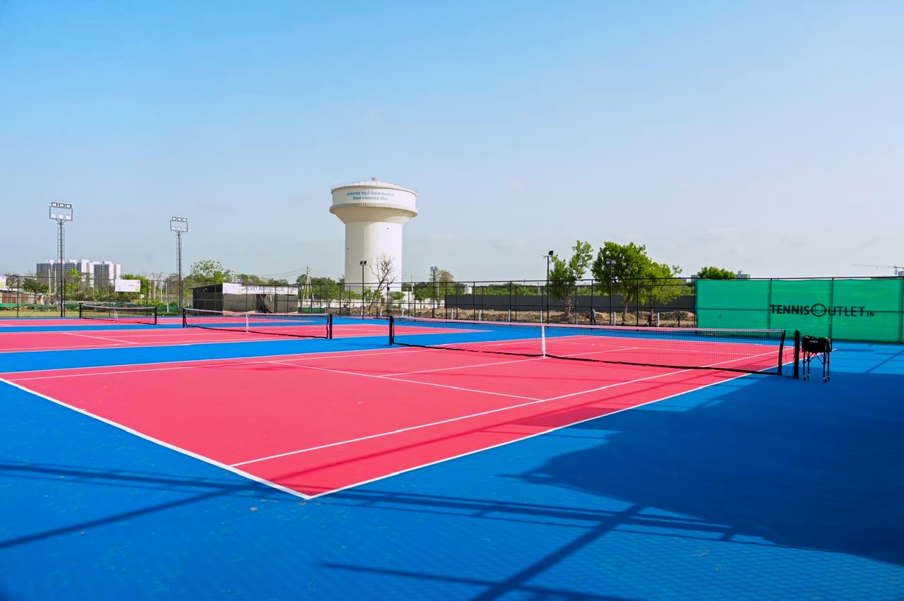 Professional tennis court at Meet Joshi Tennis Academy